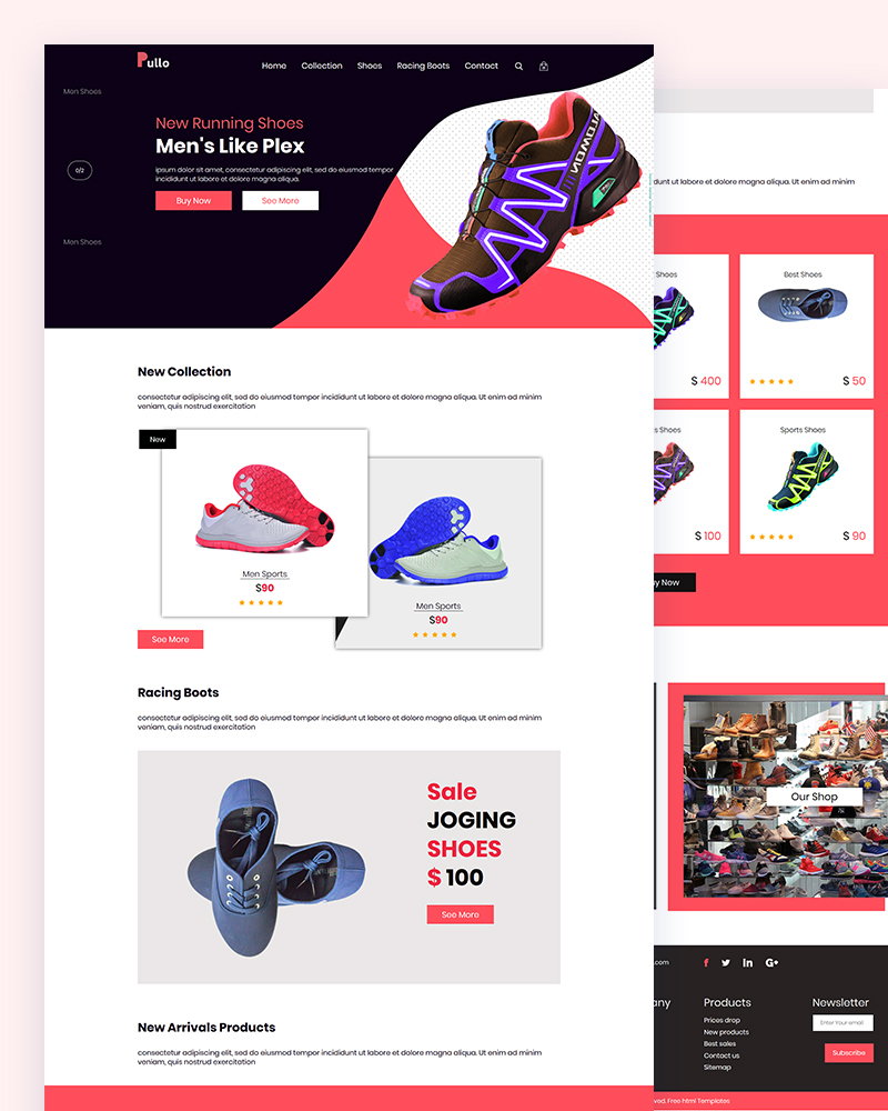 Pullo - Shoes Shop Html Template