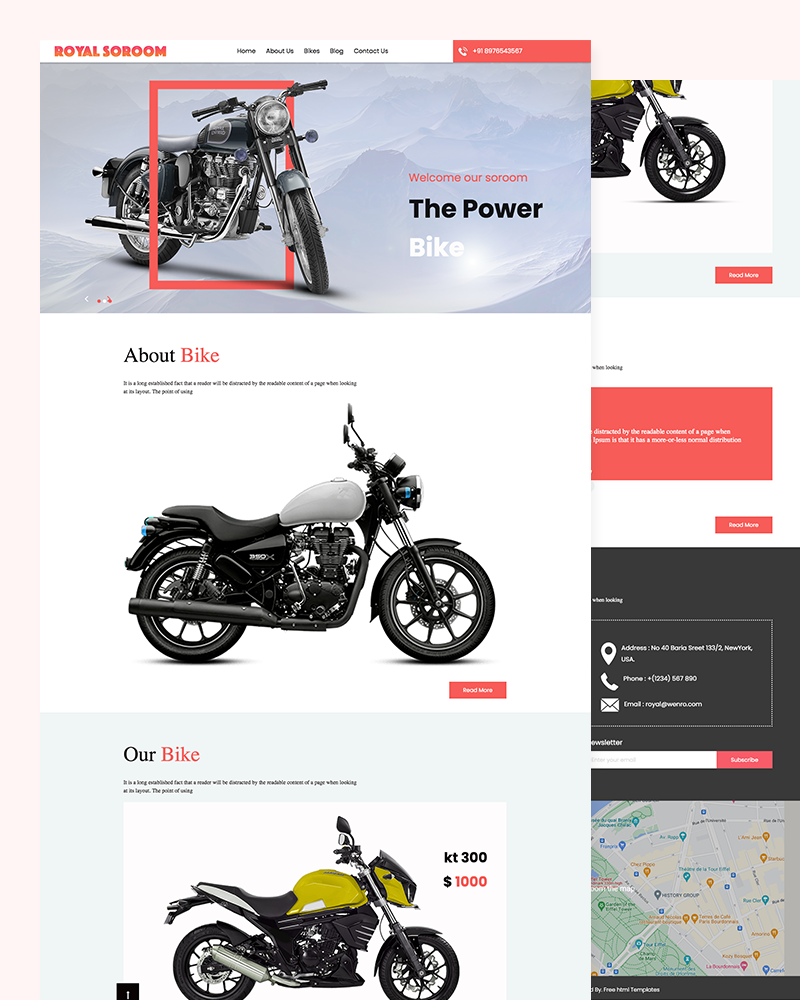 Royal Soroom – Automotive Bikes Showroom Website template