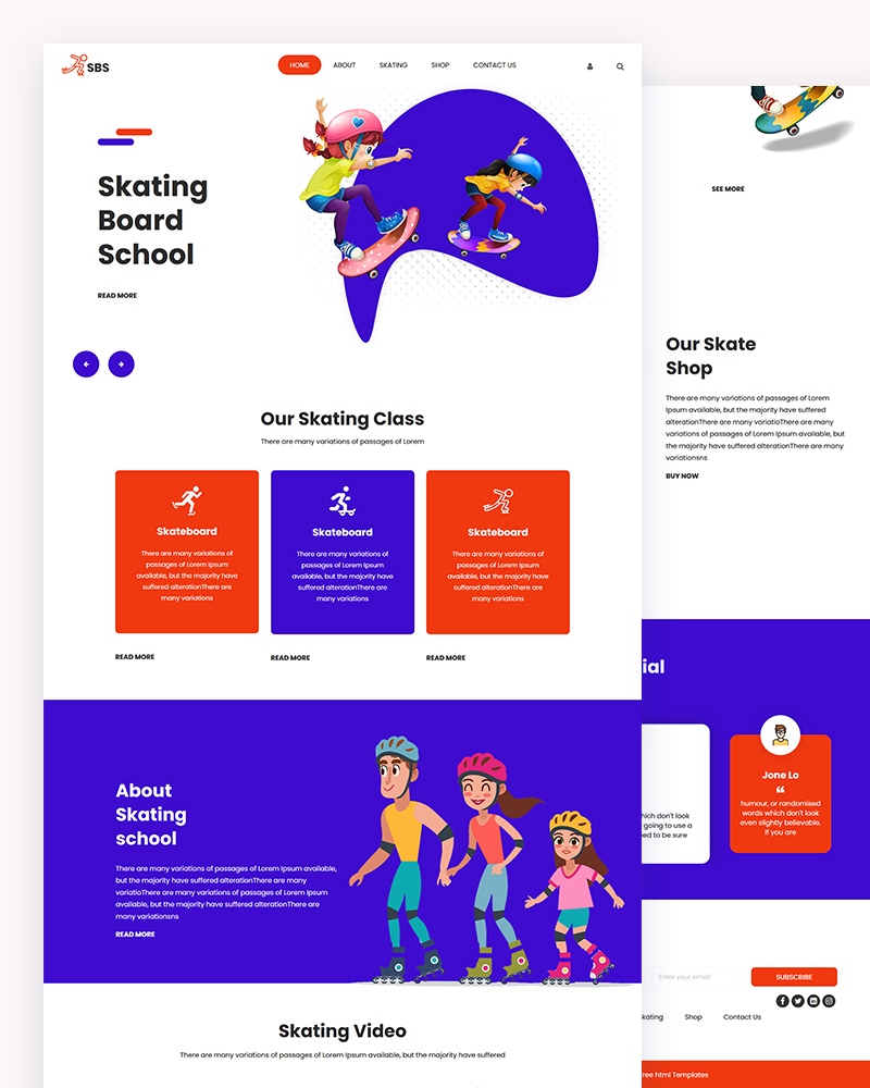 Sbs - Skating Board PSD Template