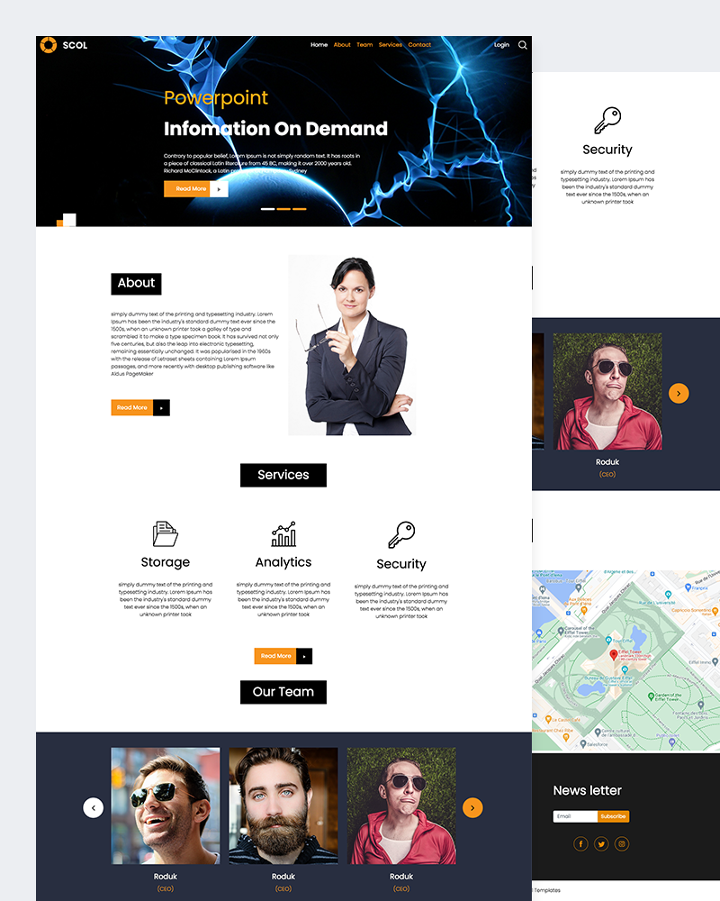 Schol – Presentation Powerpoint Website template