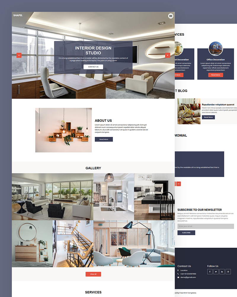 Shapel - Interior Design HTML Template