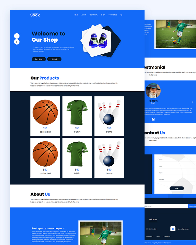 Sock - Sports Shop Html Template