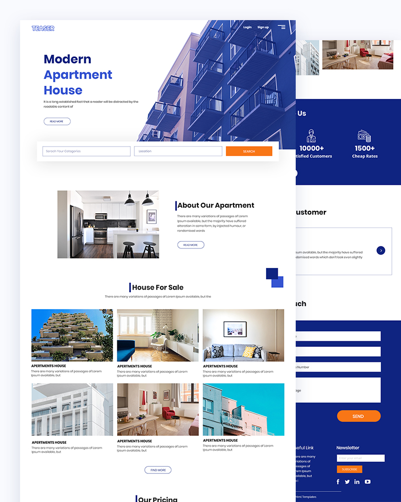 Teaser - Free House HTML Template