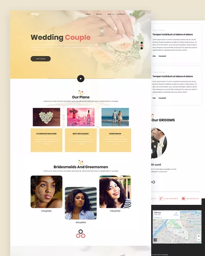 2rings - Wedding PSD Template