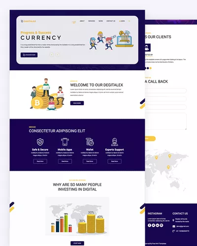Digitalex - Currency Website Template