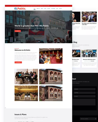 EL Political - Free Politics Website Template