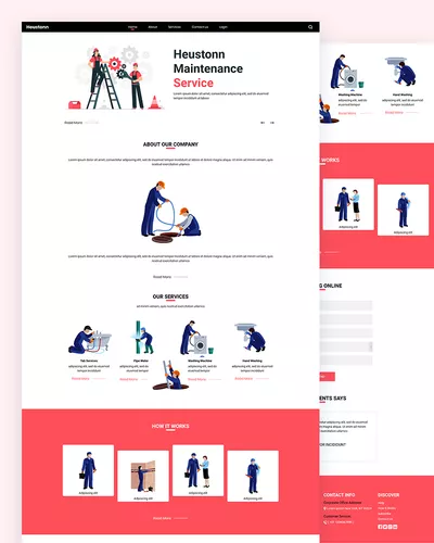 Heustonn - Maintenance Website PSD Template