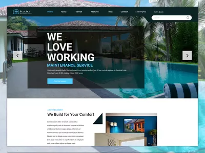 BlueSky - Maintenance Services PSD Template