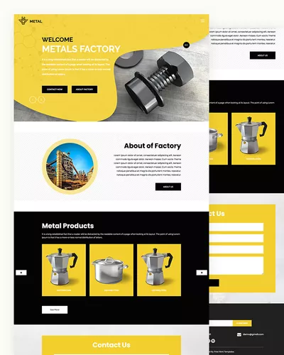 Metal - Free Factory HTML Template