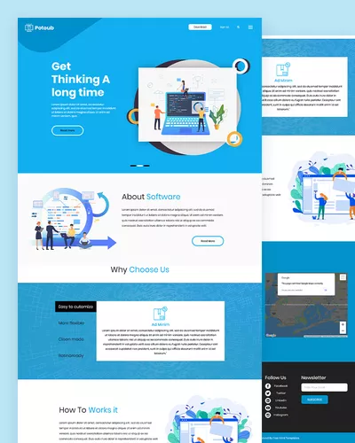Potoub - Software PSD Template
