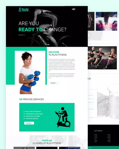 Run Free Gym Fitness Website Template