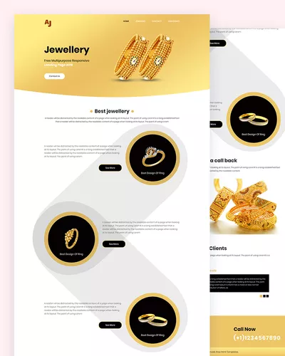 AJ - Jewellery Shop PSD Template
