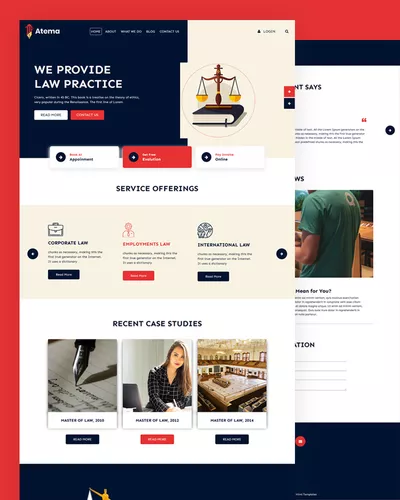 Atema - Free Law HTML Template