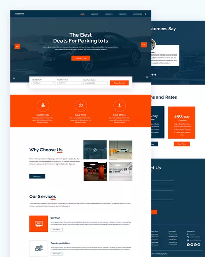Autospar - Parking Website Template
