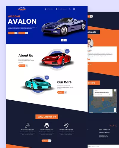 Avalon - Free Car Dealer PSD
