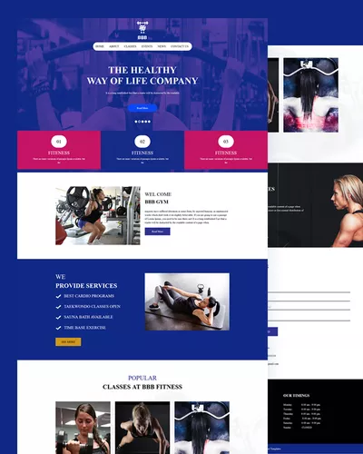 BBB - Fitness PSD Template