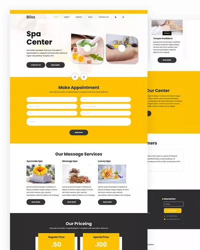 Bliss - Spa Center PSD Template