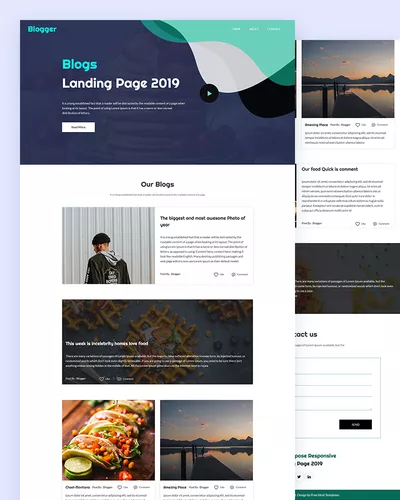 Blogger - Landing Page Html Template
