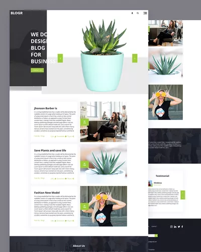 Blogr - Blog PSD Template