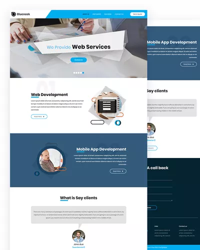 Blueneek - Web Services Html Template