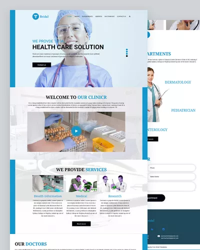 Bridal - Health Care PSD Template