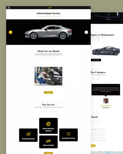Caro - Vehicle Repair PSD Template