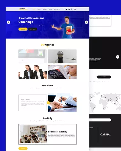 Casinal - Education Coaching PSD Template