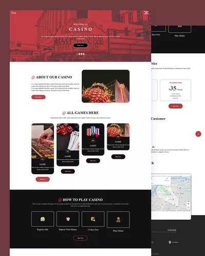 CA - Free Casino Website Template