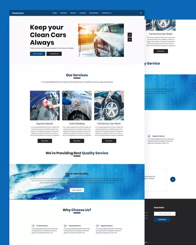 Cleancars - Car Clean Service Website Template