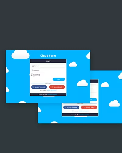 Cloud - Free Login Form Template