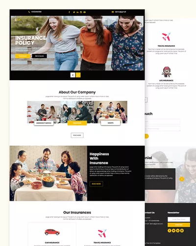 Coi - Insurance Policy Website template