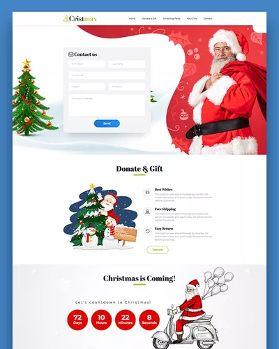 Cristmax - Christmas Landing Website Template