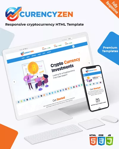 Currencyzen - Crypto Currency Website Template