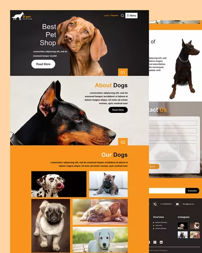 DPot - Free Pet Shop PSD