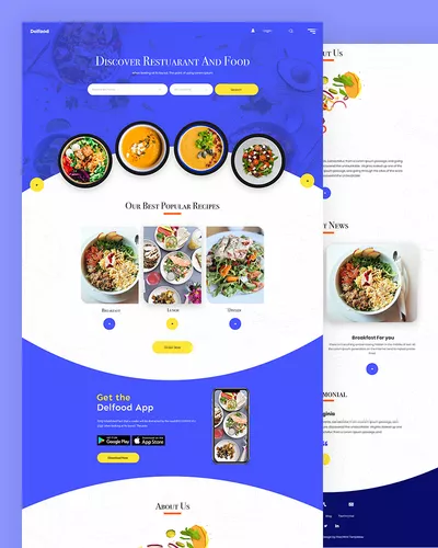 Delfood - Restaurant Website Template