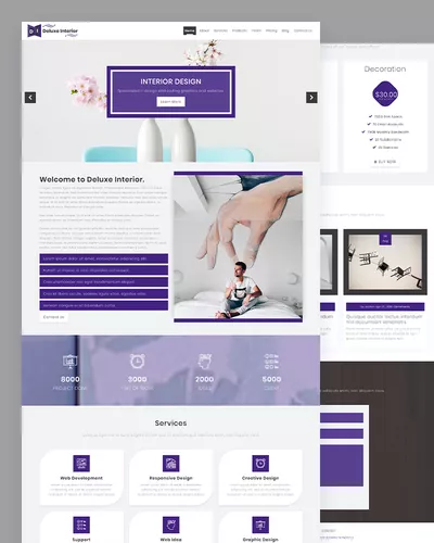 Deluxe - Free Interior OnePage Template