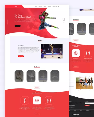 Desin - Dance Classes PSD Template