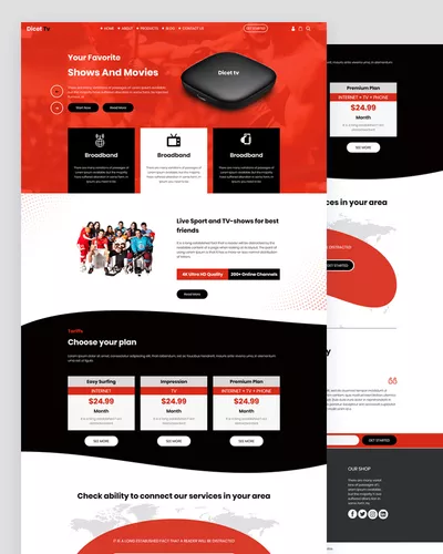 Dicet - TV Electronics PSD Template