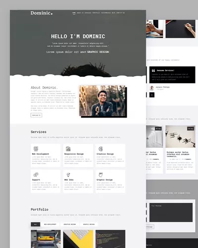 Dominic - Personal Portfolio OnePage Template