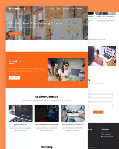 E-Academy - Education PSD Template