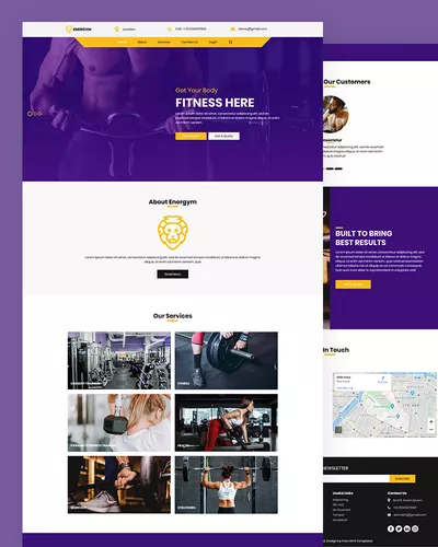 Energym - Free Fitness Website Template