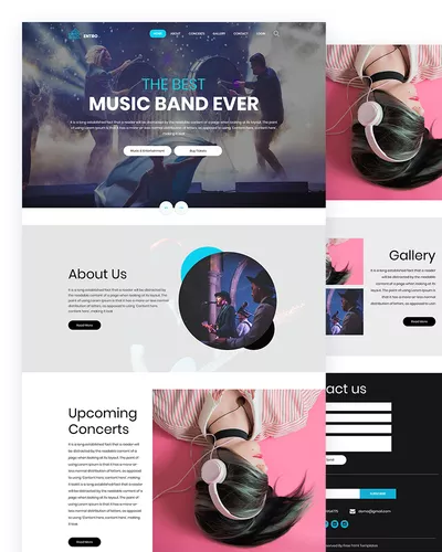 ENTRO - Music Band Html Template