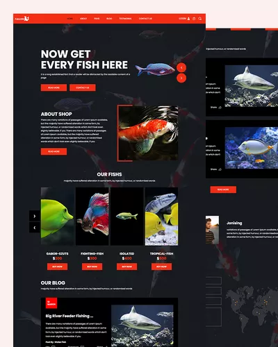 Fallon - Aquarium Shop Website Template