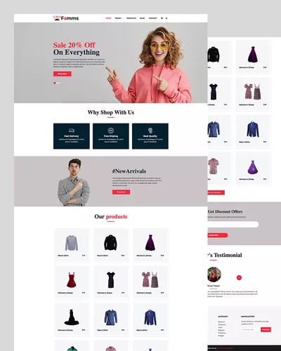 Famms - eCommerce HTML Template