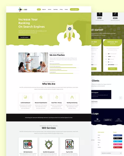 FLaxSEO - Free SEO, SMO, Marketing Website Template