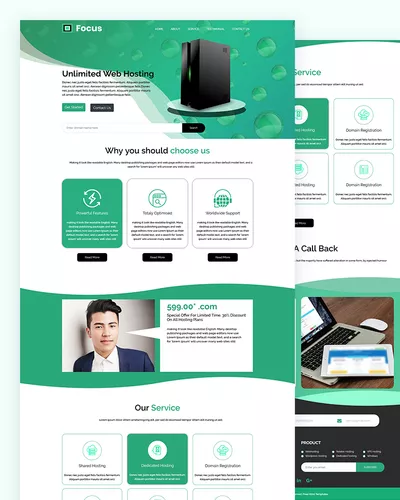 Focus - Web Hosting Html Template