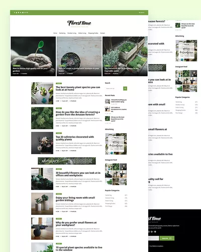 ForestTime - Free Garden Blog Responsive HTML Template