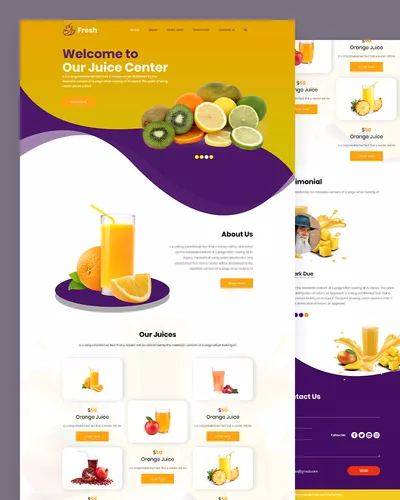 Fresh - Juice Shop PSD Template