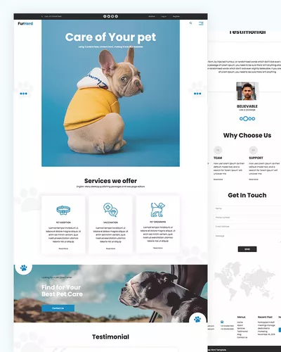 Furherd - Pet Care Website Template