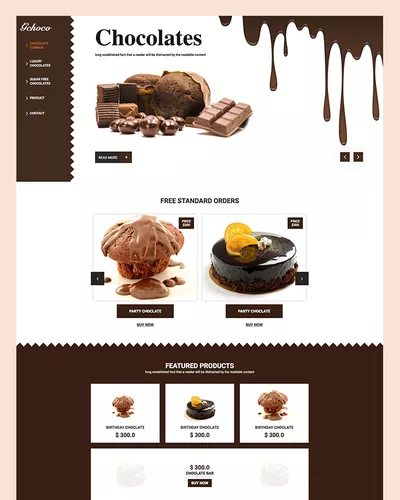 Gchoco - Chocolates Website Template